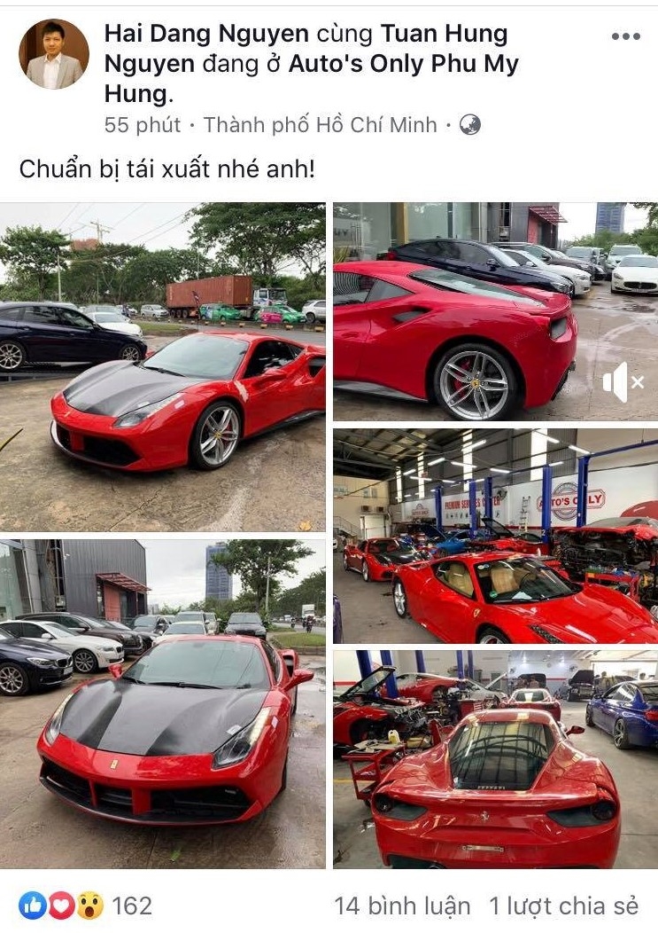Siêu xe Ferrari 488 GTB của ca sỹ Tuấn Hưng sắp tái xuất sieu xe ferrari 488 gtb cua ca sy tuan hung sap tai xuat