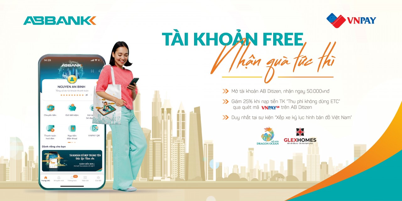 Khuyến mãi 25% khi nạp tiền ETC trên ứng dụng của ABBANK tại chương trình Xếp xe kỷ lục hình bản đồ Việt Nam Khuyến mãi 25% khi nạp tiền ETC trên ứng dụng của ABBANK tại chương trình Xếp xe kỷ lục hình bản đồ Việt Nam