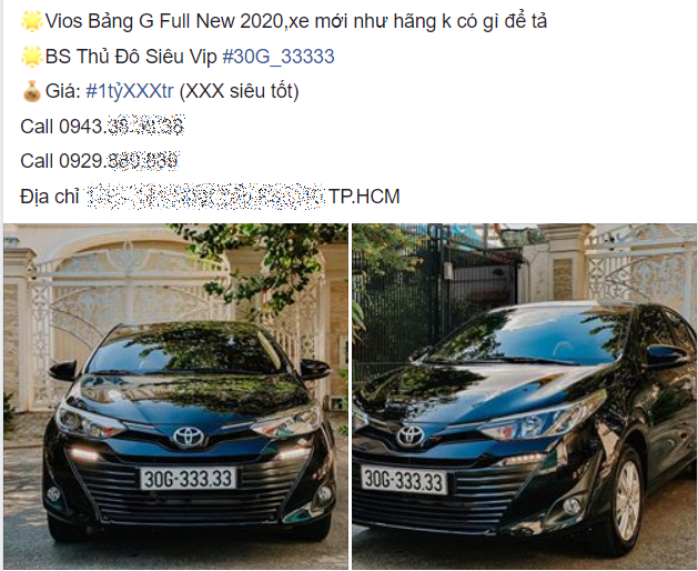 Toyota Vios biển số ngũ quý 3 rao bán hơn 1 tỷ đồng toyota vios bien so ngu quy 3 rao ban hon 1 ty dong