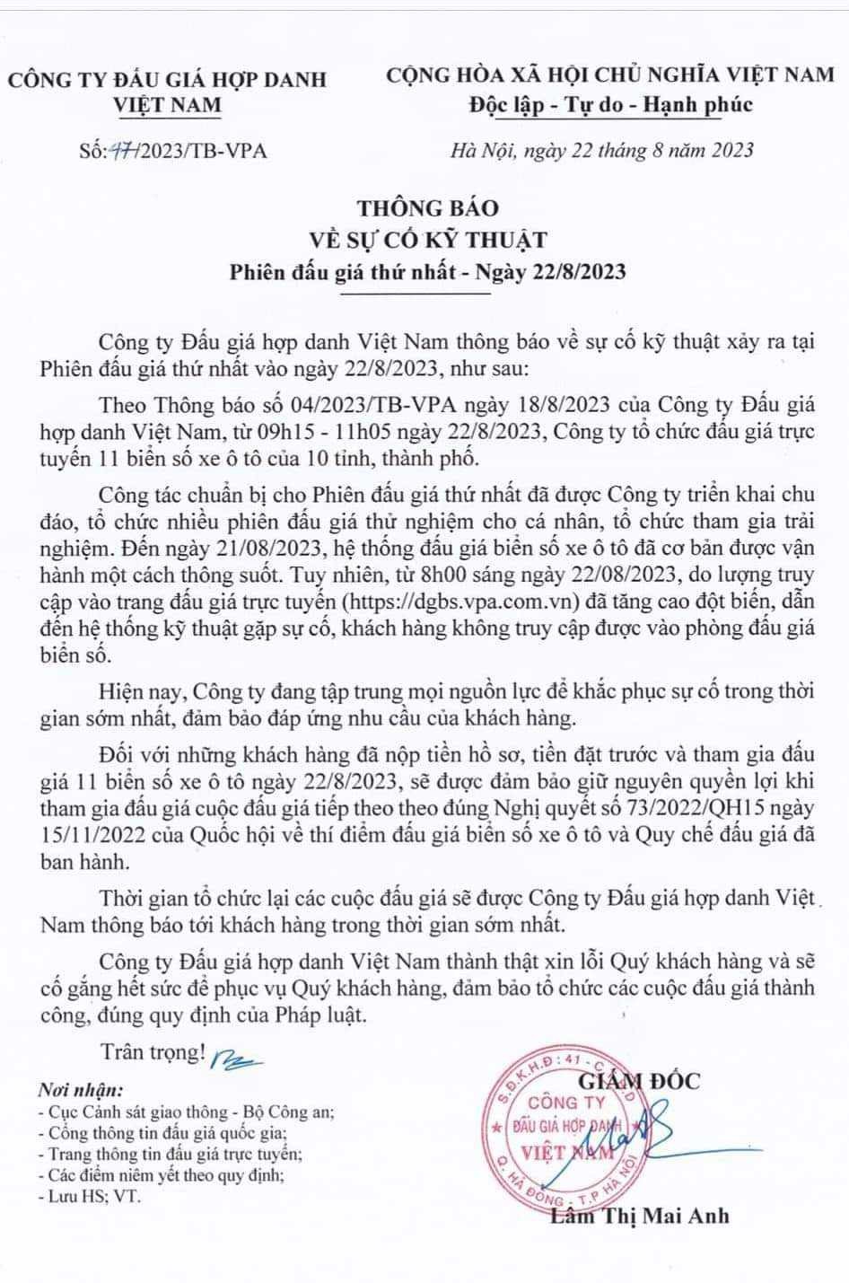 Khi nào đấu giá biển số xe lại sau sự cố phiên đầu tiên? Khi nào đấu giá biển số xe lại sau sự cố phiên đầu tiên?