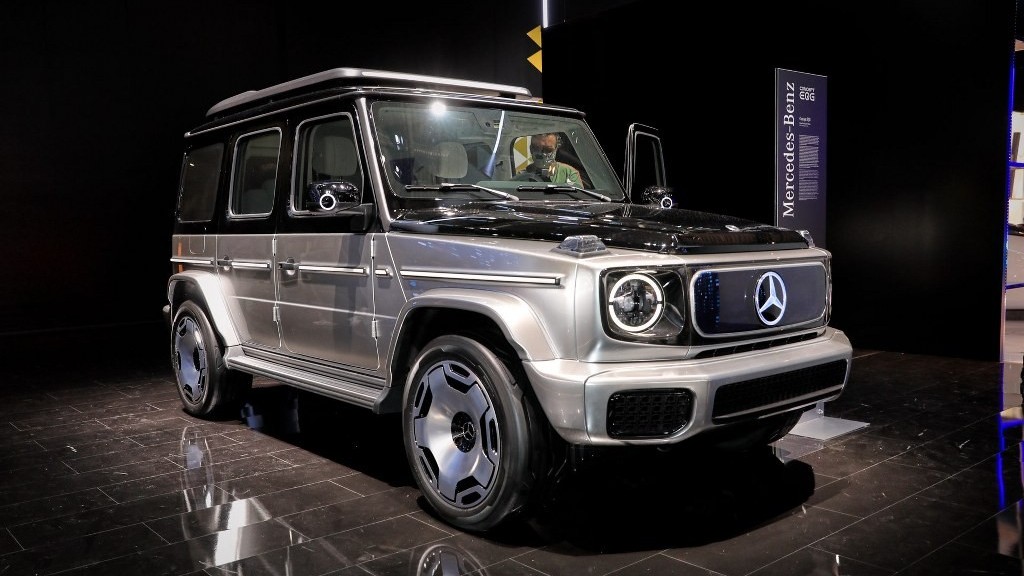 Cận cảnh hình mẫu Mercedes EQG chạy điện