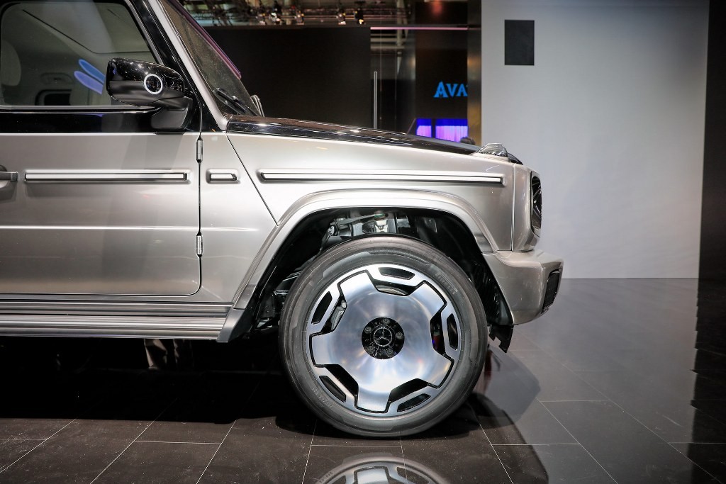 Cận cảnh hình mẫu Mercedes EQG chạy điện Cận cảnh hình mẫu Mercedes EQG chạy điện