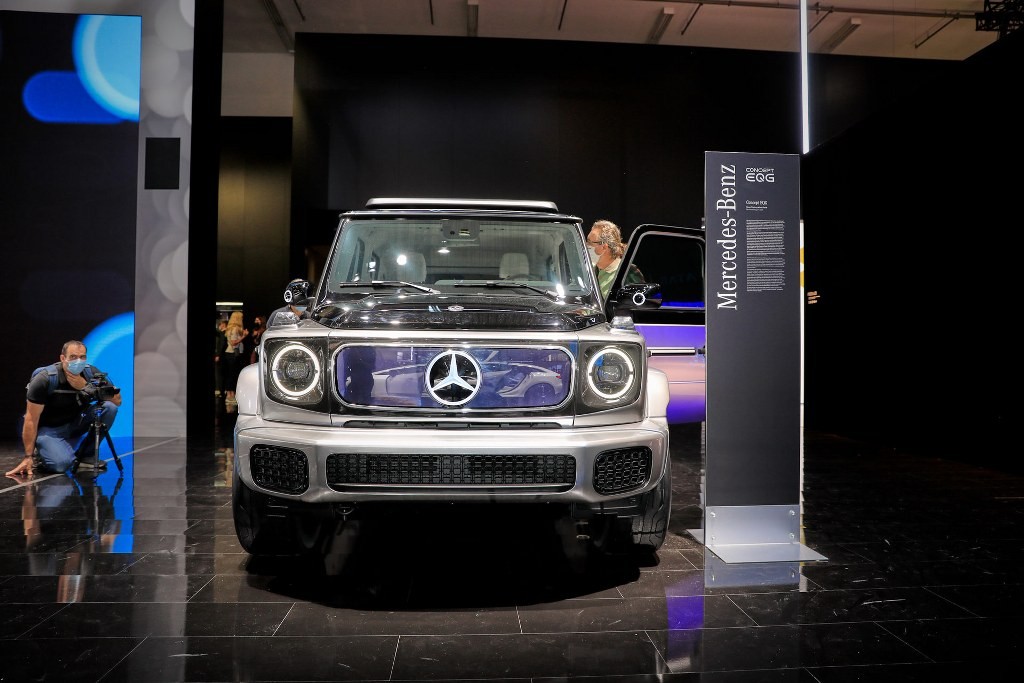 Cận cảnh hình mẫu Mercedes EQG chạy điện Cận cảnh hình mẫu Mercedes EQG chạy điện
