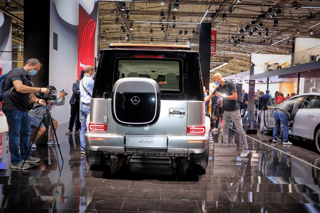 Cận cảnh hình mẫu Mercedes EQG chạy điện Cận cảnh hình mẫu Mercedes EQG chạy điện