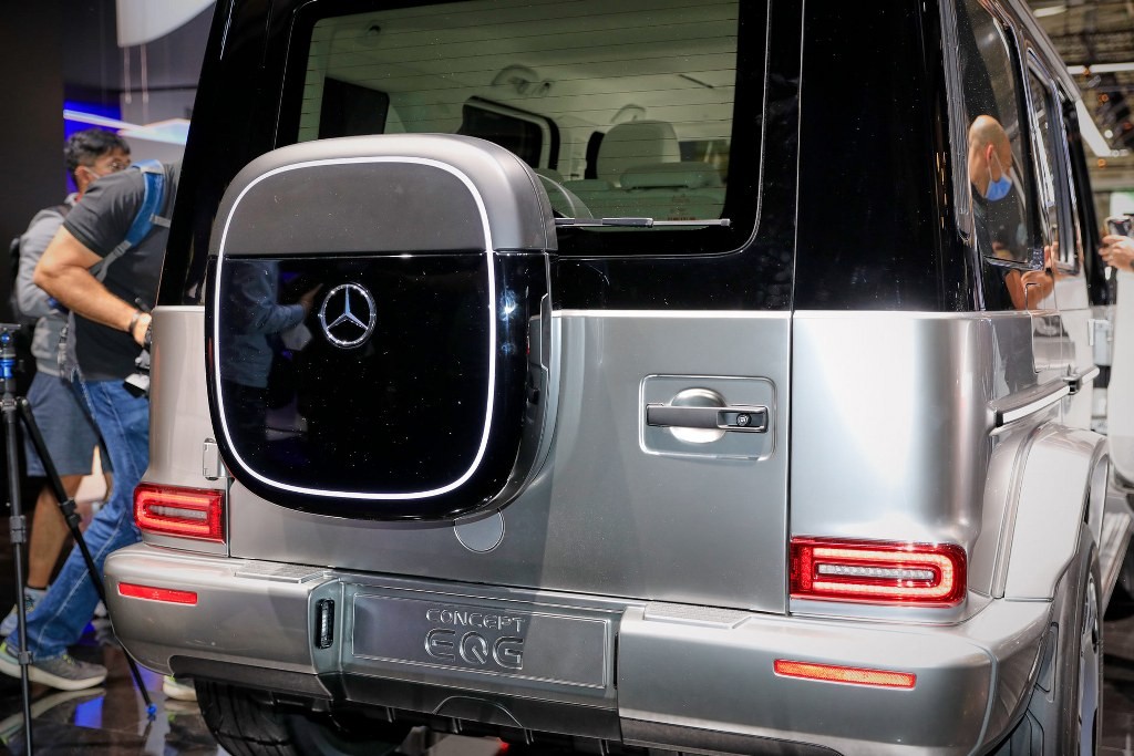 Cận cảnh hình mẫu Mercedes EQG chạy điện Cận cảnh hình mẫu Mercedes EQG chạy điện