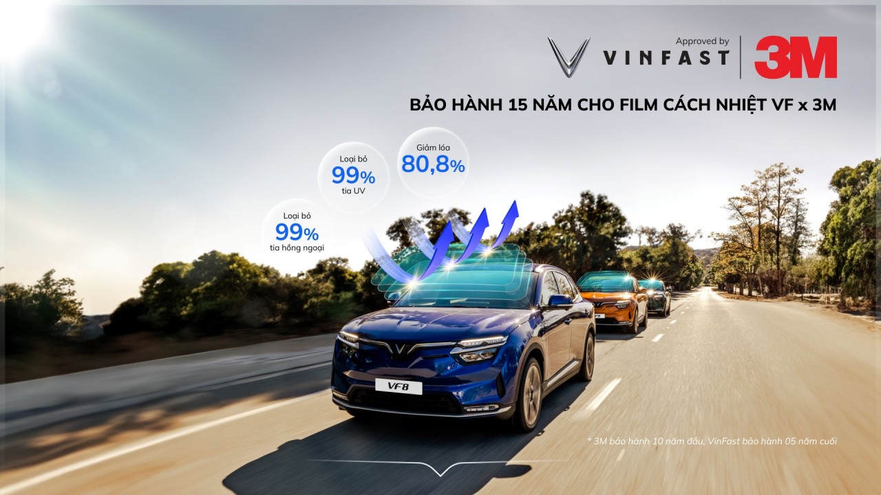 VinFast và 3M phát triển phim cách nhiệt dành riêng cho ô tô điện của hãng VinFast và 3M phát triển phim cách nhiệt dành riêng cho ô tô điện của hãng