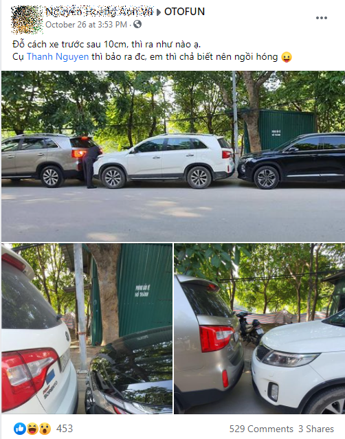 du kie n khoa ng 10 do va 5 phu t de da nh xe ra kho i cho he p