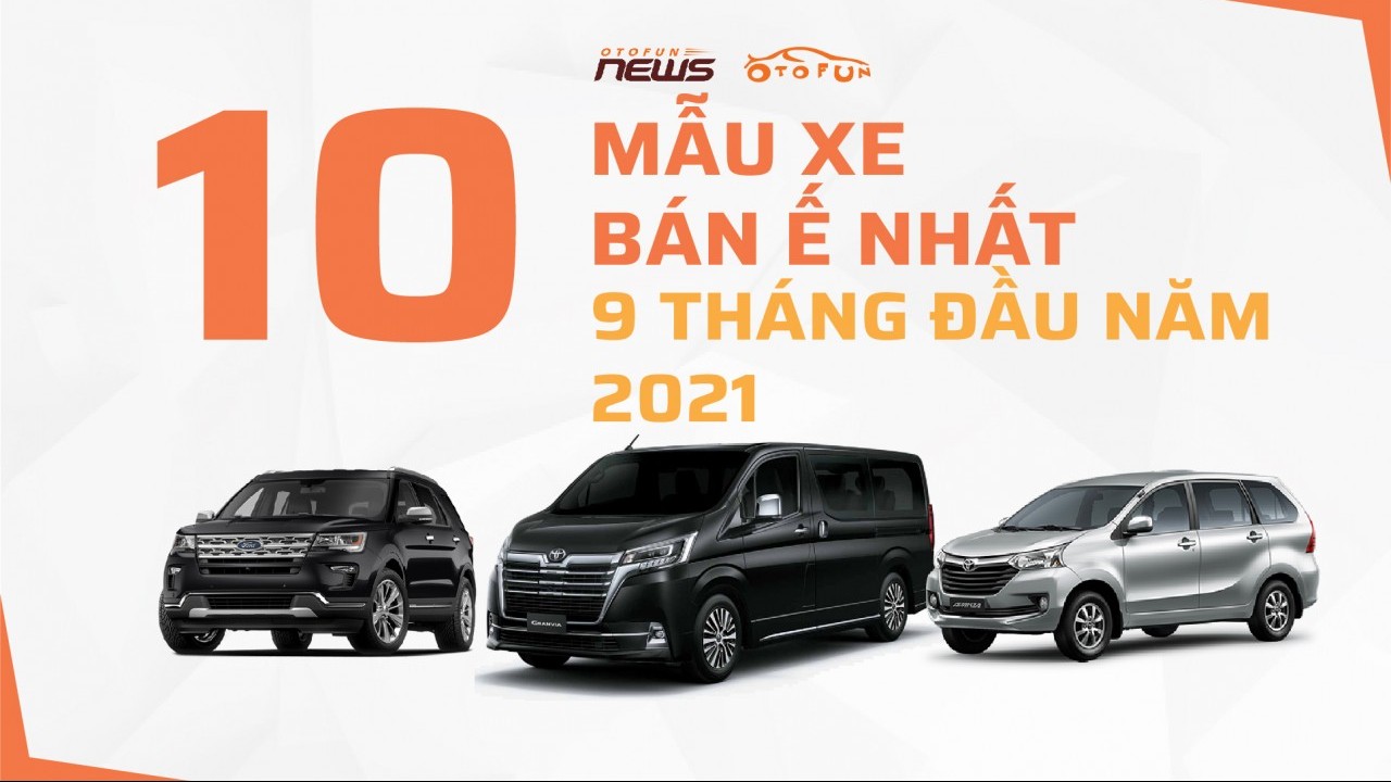 [Infographic] 10 xe bán chậm nhất 9 tháng đầu năm 2021