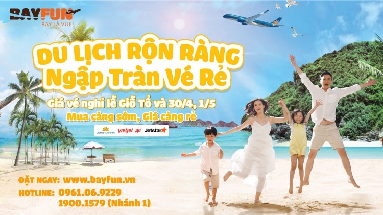Giá vé máy bay trong dịp nghỉ lễ 30/4 - 1/5 và Giỗ Tổ Hùng Vương