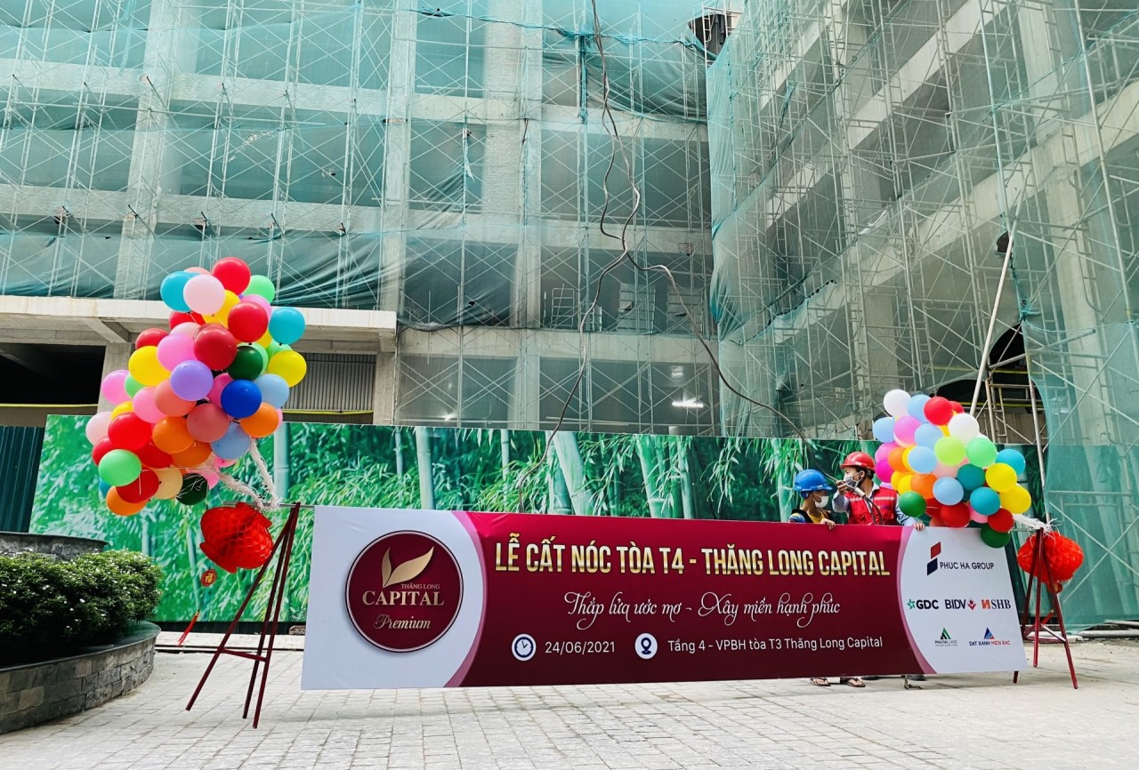 Tưng bừng lễ Cất nóc Tòa T4 dự án Thăng Long Capital Tưng bừng lễ Cất nóc Tòa T4 dự án Thăng Long Capital