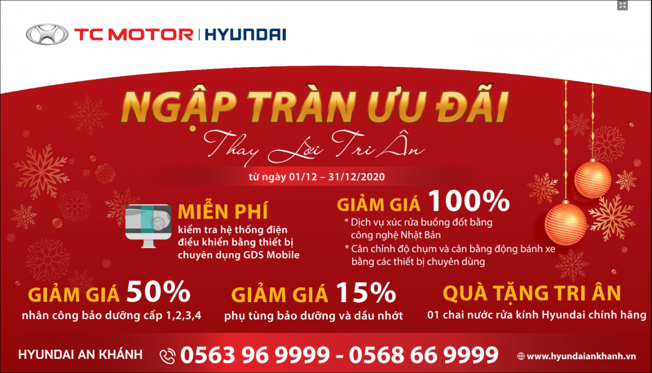 Ưu đãi ngập tràn thay lời tri ân từ Hyundai An Khánh Ưu đãi ngập tràn thay lời tri ân từ Hyundai An Khánh