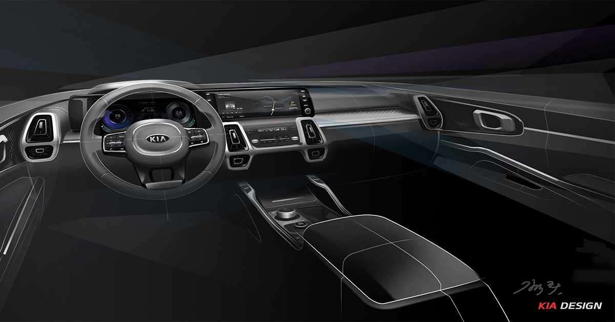 Lộ diện hình ảnh nội thất Kia Sorento 2021 lo dien hinh anh noi that kia sorento 2021