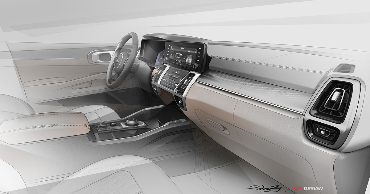 Lộ diện hình ảnh nội thất Kia Sorento 2021 lo dien hinh anh noi that kia sorento 2021