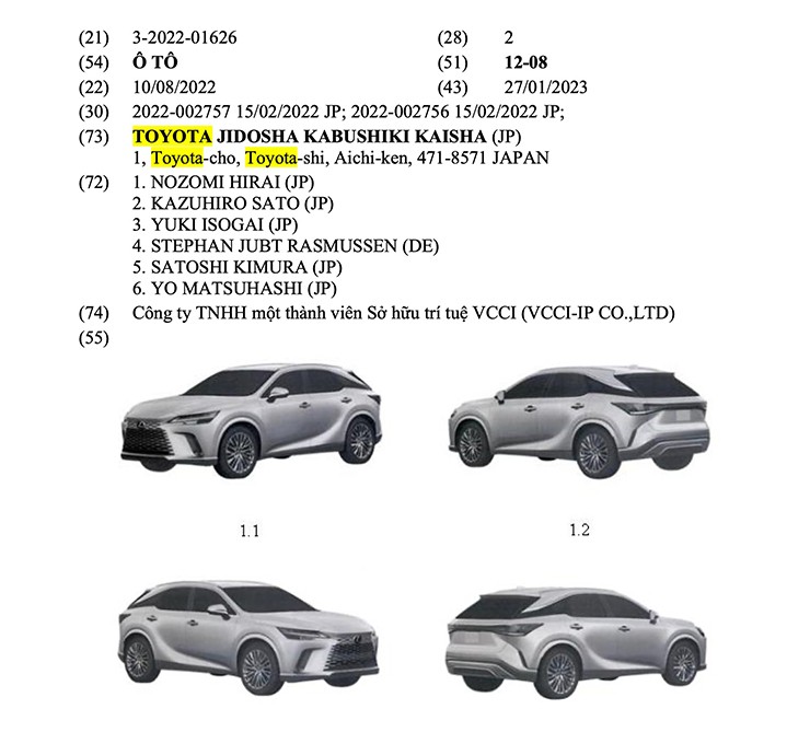 Lexus RX500 thế hệ mới sắp được bán tại Việt Nam Lexus RX500 thế hệ mới sắp được bán tại Việt Nam
