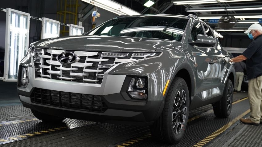 Hyundai Santa Cruz lên dây chuyền sản xuất