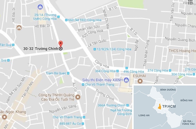 TP Hồ Chí Minh: Xe đầu kéo húc ôtô văng vào cột điện, 4 người thoát chết tp ho chi minh xe dau keo huc oto vang vao cot dien 4 nguoi thoat chet