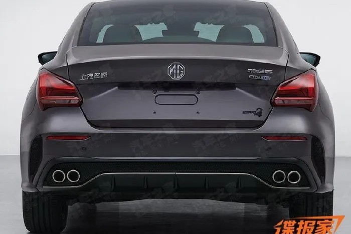 Lộ diện kiểu dáng mẫu sedan giá rẻ MG5 2024 MG5 Scorpio 2024 có thiết kế 4 ống xả thể thao hơn.