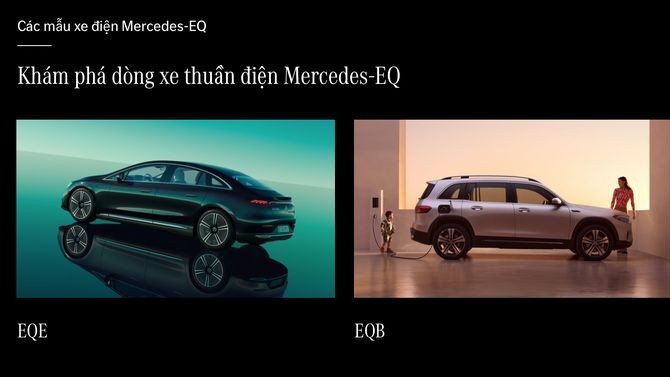 Danh mục xe của Mercedes-Benz Việt Nam xuất hiện hai mẫu xe điện EQE và EQB