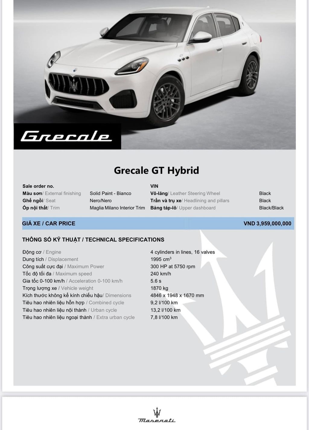 Maserati Grecale 2022 có giá 3,95 tỷ đồng tại Việt Nam Maserati Grecale 2022 có giá 3,95 tỷ đồng tại Việt Nam