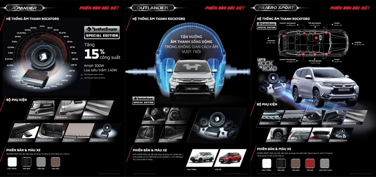 Mitsubishi nâng cấp loa hàng hiệu cho Pajero Sport, Outlander và Xpander mitsubishi nang cap loa hang hieu cho pajero sport outlander va xpander