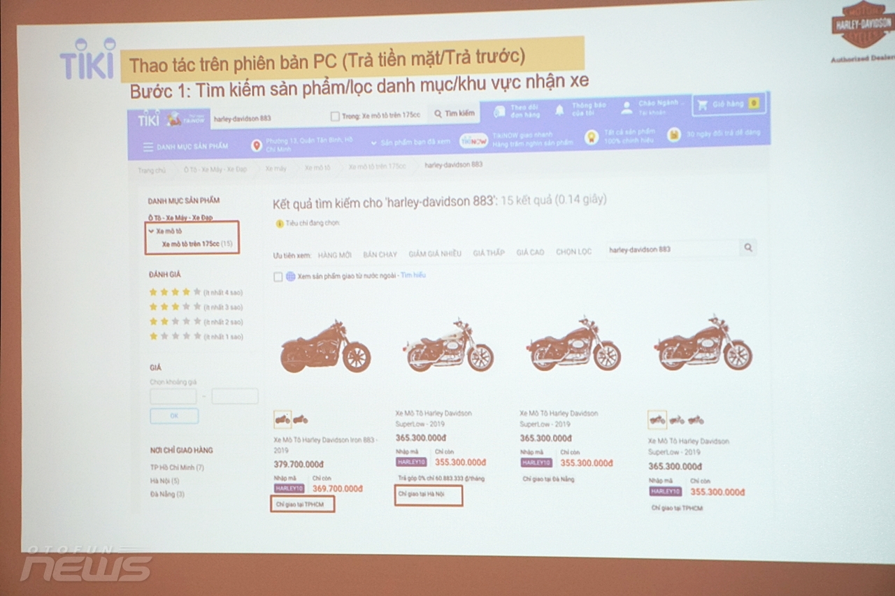 Từ nay đã có thể mua Harley-Davidson trên Tiki tu nay da co the mua harley davidson tren tiki