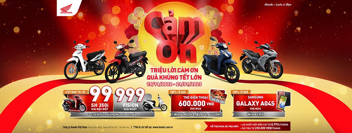 Honda tung chương trình tri ân khách hàng mùa Tết