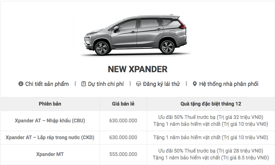 Mitsubishi ưu đãi lên tới 42 triệu đồng khi mua Xpander Mitsubishi ưu đãi lên tới 42 triệu đồng khi mua Xpander
