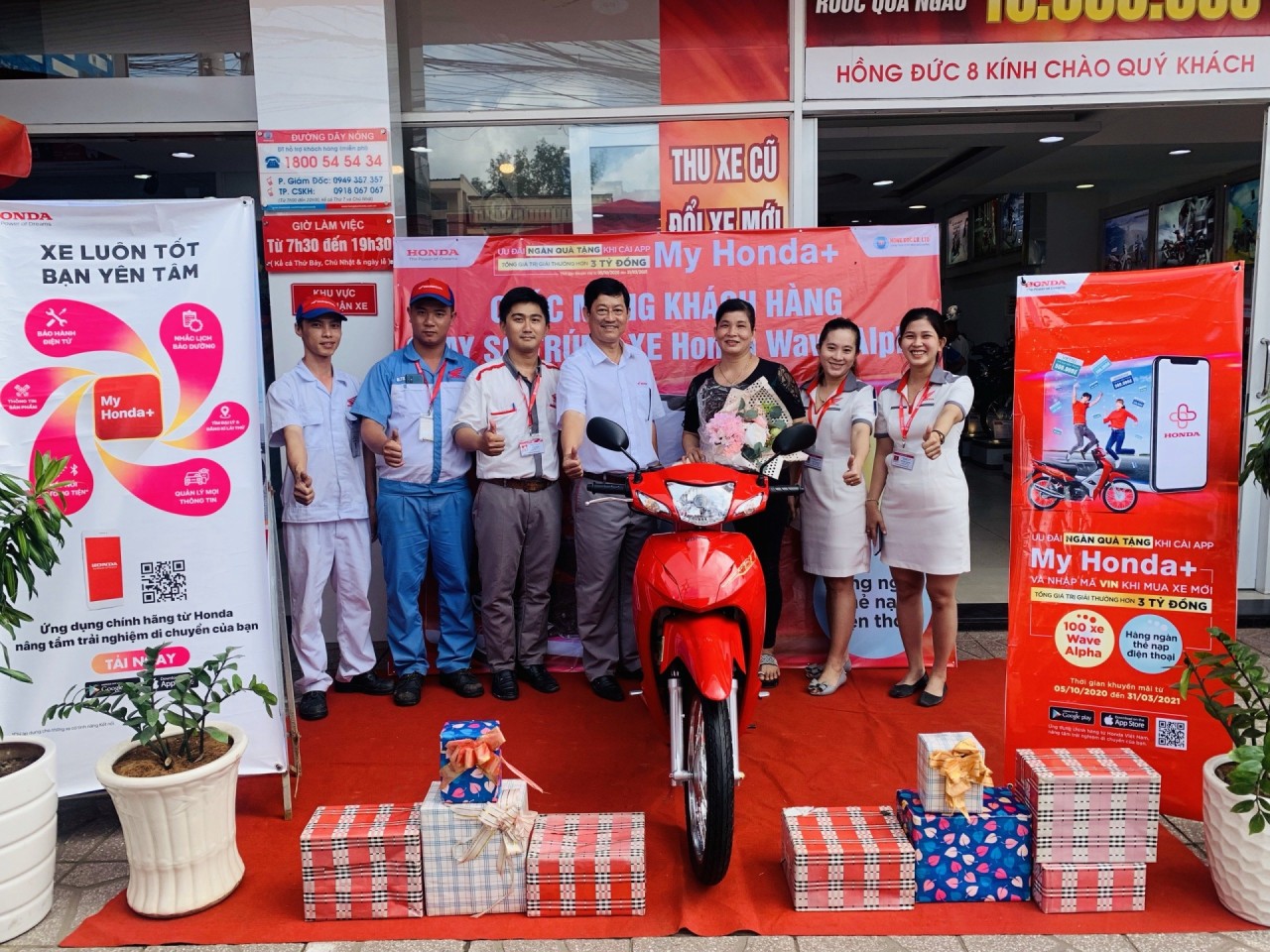 Nhiều khách hàng trúng thưởng xe Wave Alpha 110cc khi cài App My Honda Nhiều khách hàng trúng thưởng xe Wave Alpha 110cc khi cài App My Honda
