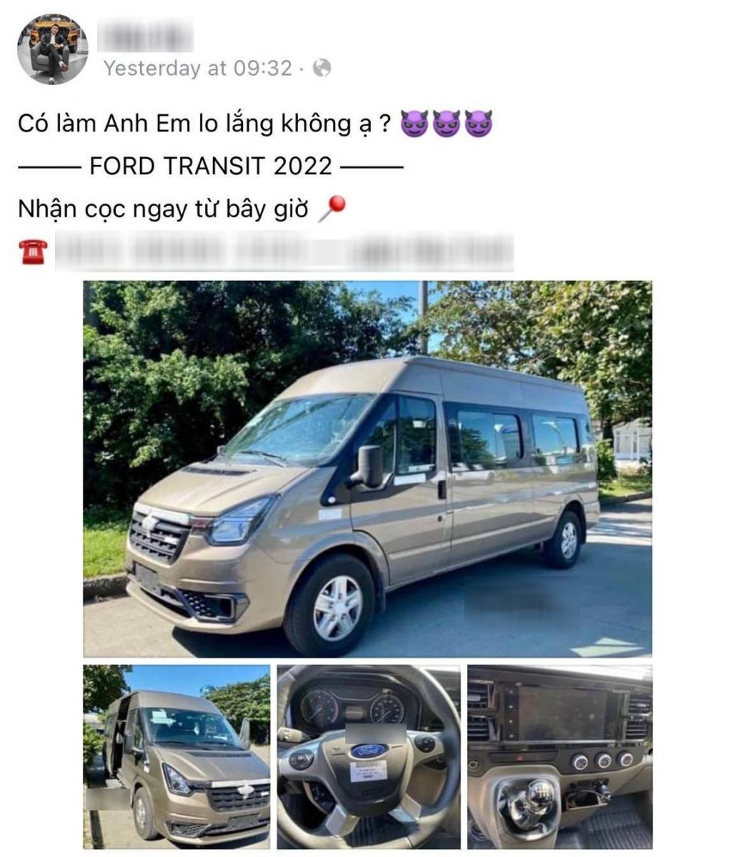 Đại lý nhận đặt cọc Ford Transit 2022 Đại lý nhận đặt cọc Ford Transit 2022