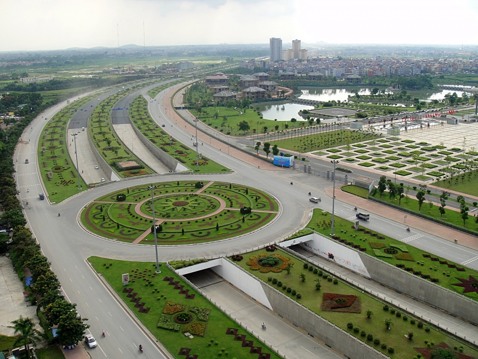 Hà Nội: Phân làn, tổ chức giao thông khu vực Đại lộ Thăng Long ha noi phan lan to chuc giao thong khu vuc dai lo thang long
