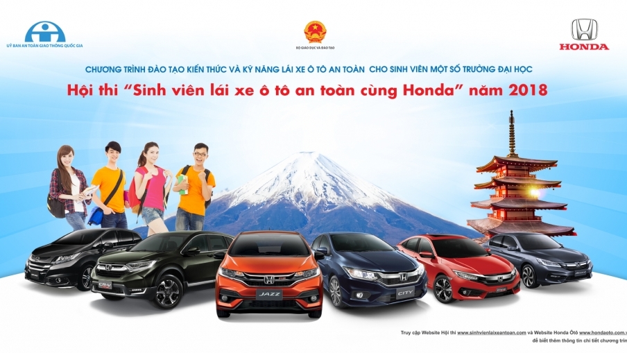 Kết quả Vòng loại và thể lệ Vòng chung kết Hội thi “Sinh viên lái xe ôtô an toàn cùng Honda năm 2018”