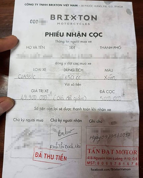 xe may brixton tra tien ngay de duoc lay xe con khach dat cu doi
