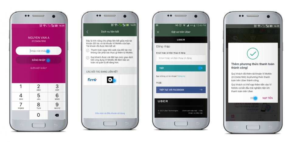 Thanh toán chuyến đi Uber bằng ví điện tử MoMo như thế nào? thanh toan chuyen di uber bang vi dien tu momo nhu the nao