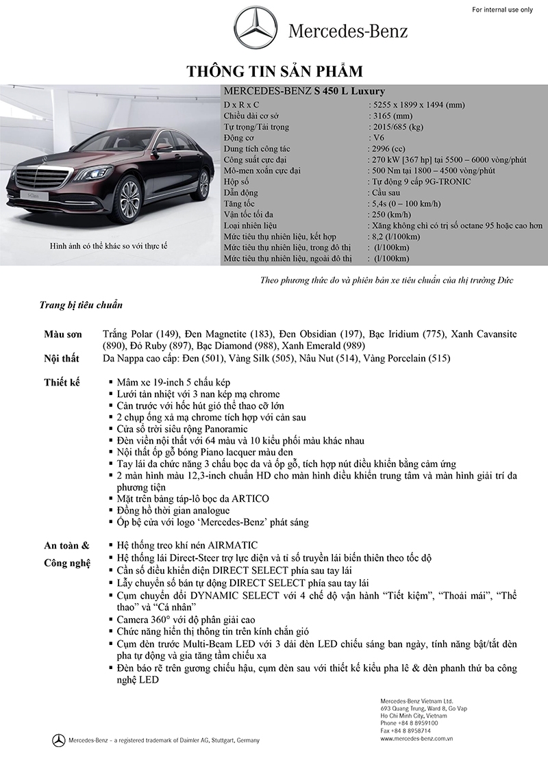 Mercedes-Benz S-Class thế hệ mới khởi điểm từ 4,2 tỷ đồng với S 450 L mercedes benz s class the he moi khoi diem tu 42 ty dong voi s 450 l