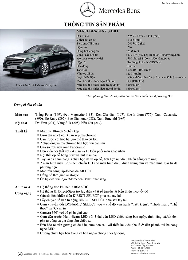 Mercedes-Benz S-Class thế hệ mới khởi điểm từ 4,2 tỷ đồng với S 450 L mercedes benz s class the he moi khoi diem tu 42 ty dong voi s 450 l