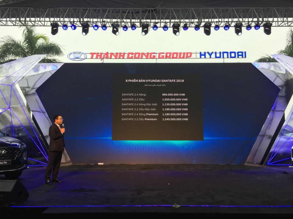 hyundai santa fe 2019 trinh lang thi truong viet gia tu 995 trieu dong