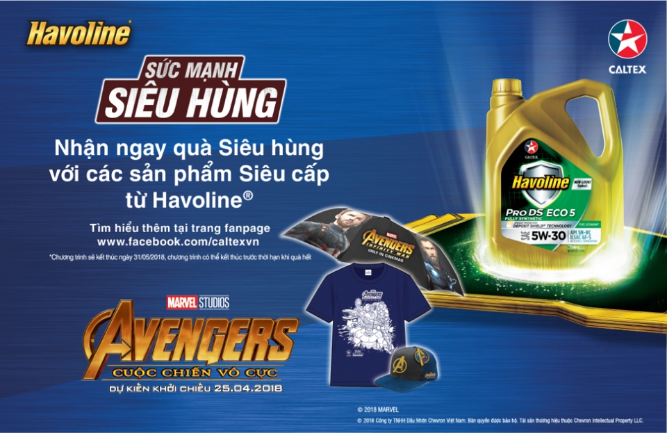 Caltex hợp tác với Biệt đội Avengers phát động chiến dịch quảng bá "Sức mạnh siêu hùng" caltex hop tac voi biet doi avengers phat dong chien dich quang ba suc manh sieu hung
