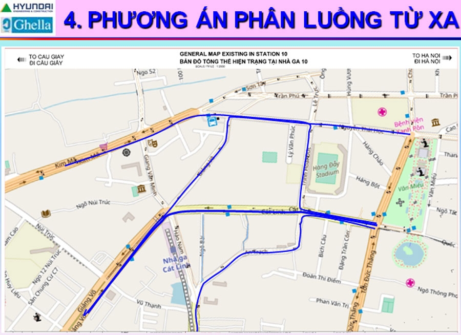 Hà Nội phân luồng giao thông phục vụ thi công nhà ga S9, S10 ha noi phan luong giao thong phuc vu thi cong nha ga s9 s10