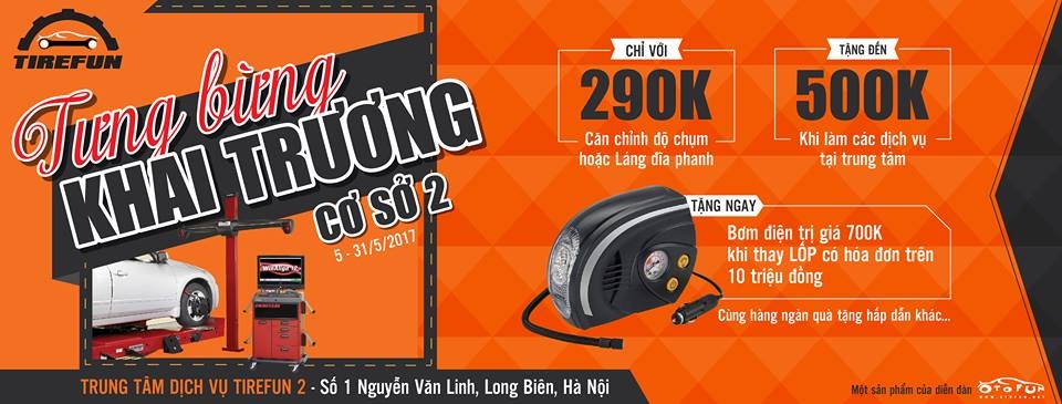 trung tam dich vu lop tirefun long bien tung bung khai truong