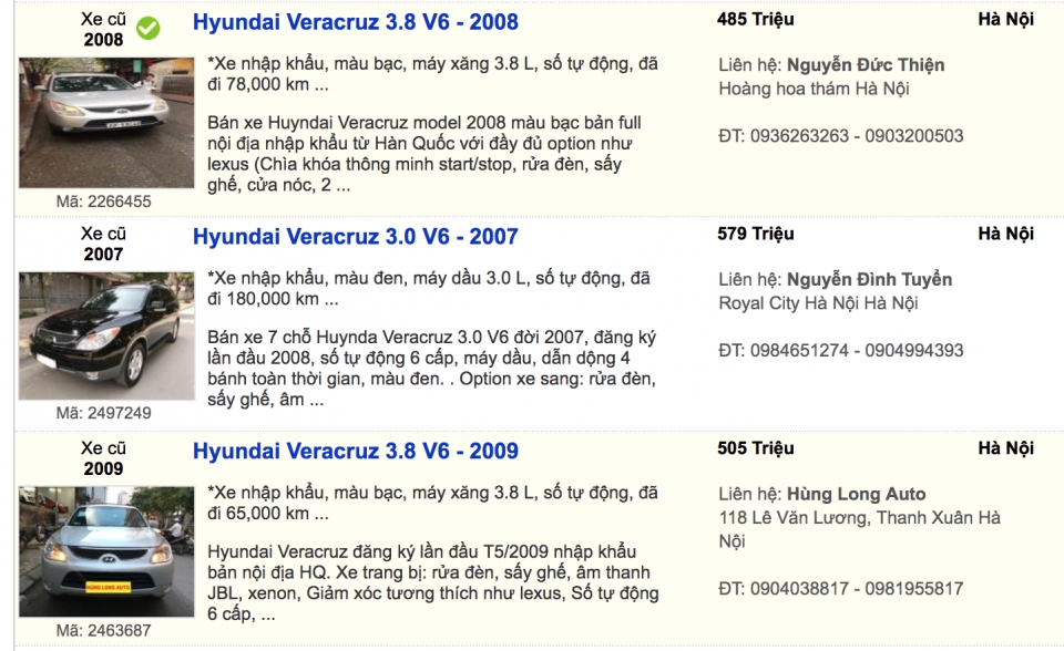 Hyundai Veracruz 2009: Xe cũ giá 600 triệu tiện nghi như xe 2 tỷ hyundai veracruz 2009 xe cu gia 600 trieu tien nghi nhu xe 2 ty