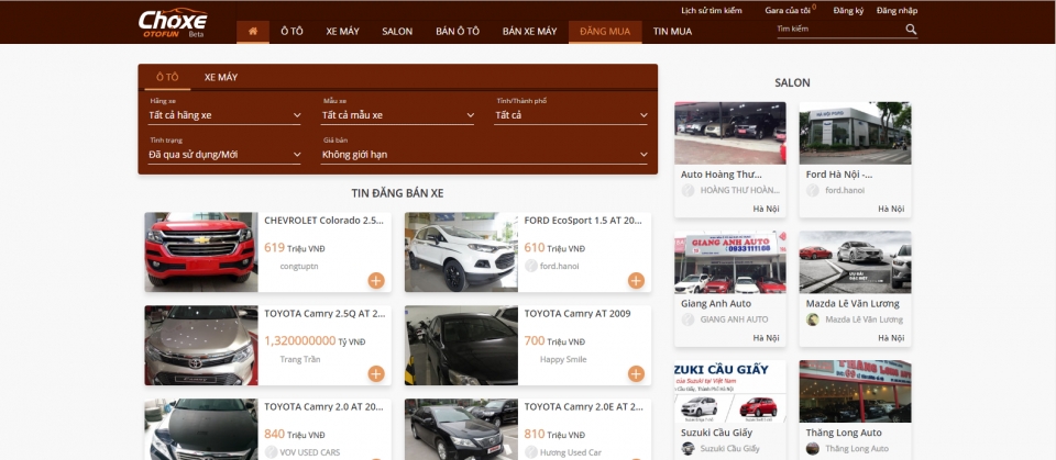OTOFUN ra mắt chuyên trang mua bán xe Choxeotofun.net otofun ra mat chuyen trang mua ban xe choxeotofunnet