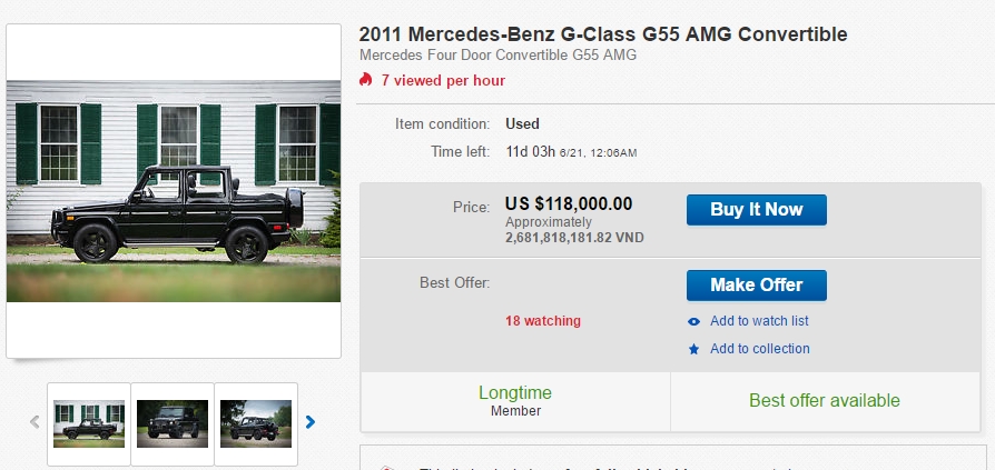 chiem nguong vua dia hinh mercedes benz g55 amg phien ban convertible