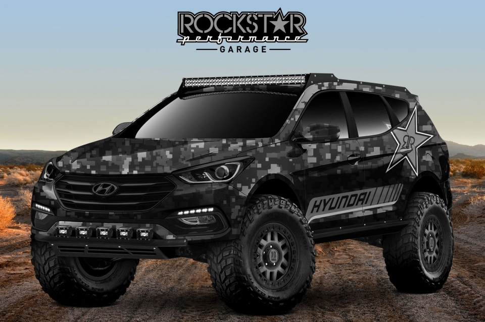 sema 2017 hyundai se gioi thieu chien binh offroad santa fe sport