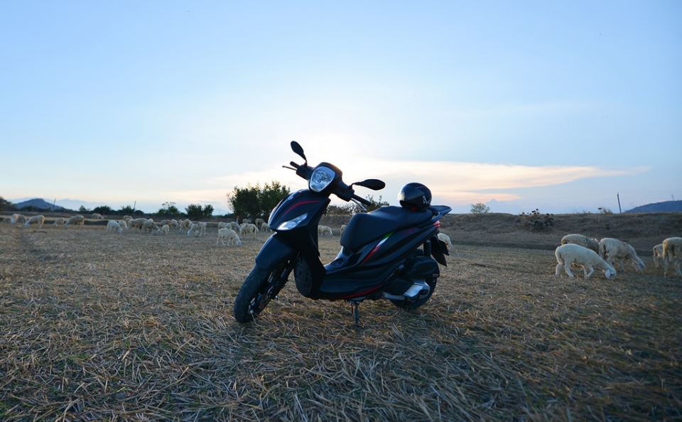 “Lướt” Piaggio Medley qua vùng "gió như phan, nắng như rang" luot piaggio medley qua vung gio nhu phan nang nhu rang