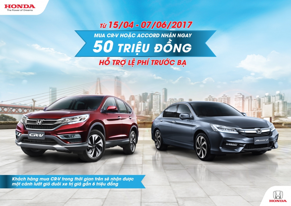 mua honda cr v accord nhan khuyen mai lon