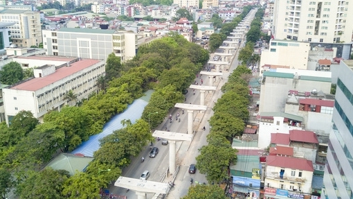 Hình ảnh mới nhất về tuyến metro Nhổn - ga Hà Nội