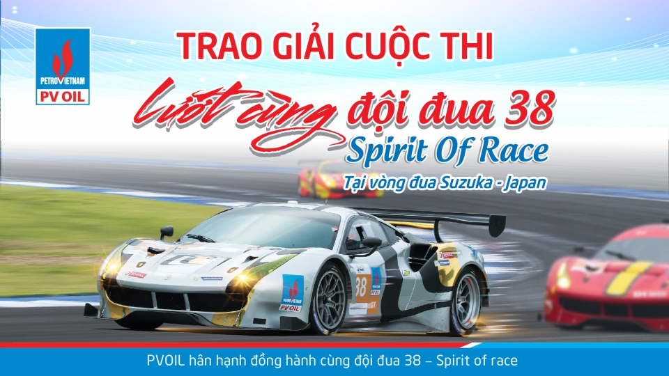 Thêm người thắng giải Cuộc thi dự đoán “Lướt cùng đội đua 38 - SPIRIT OF RACE” them nguoi thang giai cuoc thi du doan luot cung doi dua 38 spirit of race