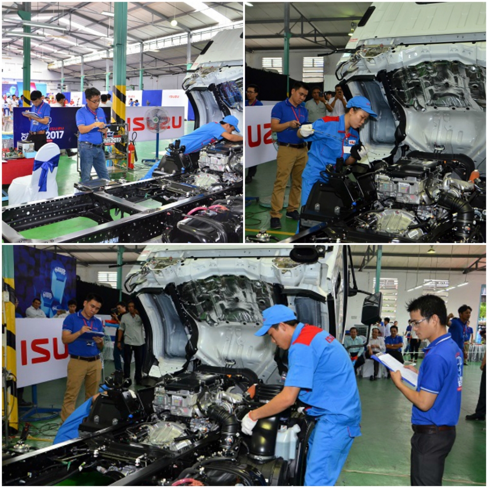 Sôi động hội thi tay nghề kỹ thuật viên Isuzu toàn quốc 2017 soi dong hoi thi tay nghe ky thuat vien isuzu toan quoc 2017