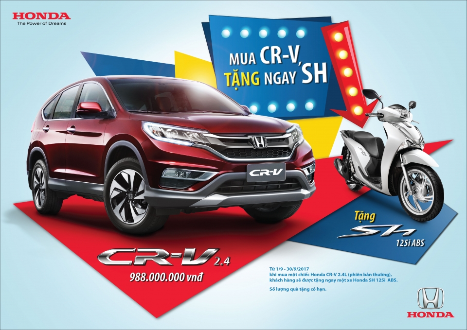 mua honda cr v nhan ngay xe may sh 125i