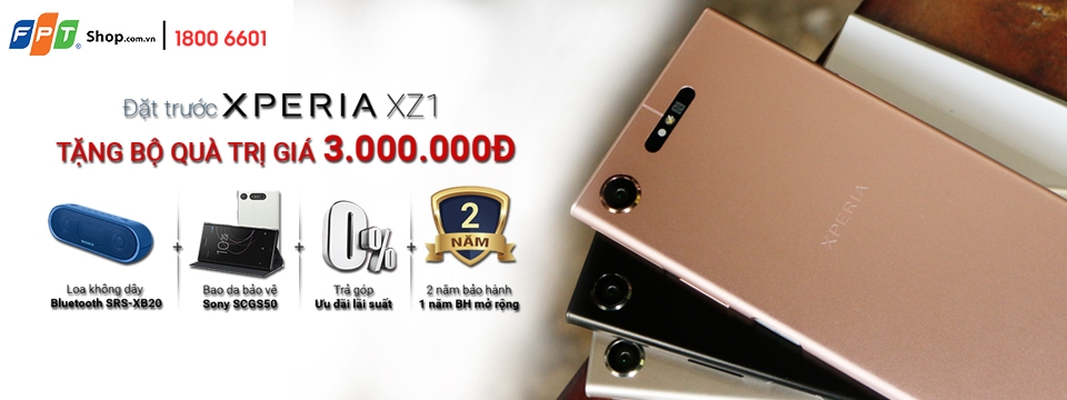 fpt shop tang qua cong nghe cuc chat cho khach dat truoc sony xperia xz1